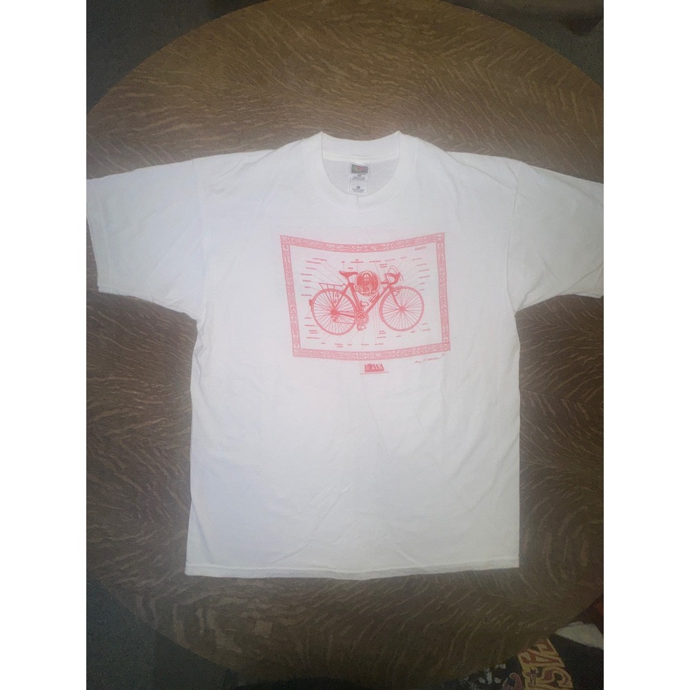 2000 Team Veneto Iowa Sister States Bicicletta T-Shirt XL Amy Worthen Cycling